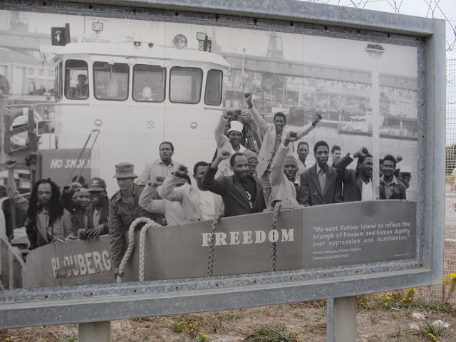 Robben Island Painel da liberdade na Robben Island