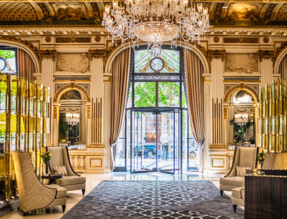 restaurante le lobby do hotel peninsula paris